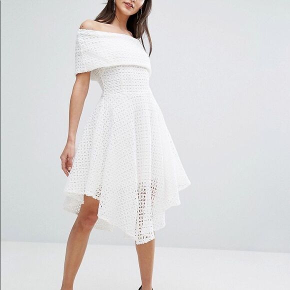 The 8th Sign Dresses & Skirts - 𝅺🆕 The 8th Sign Broderie Anglaise Bardot Off The Shoulder Dress